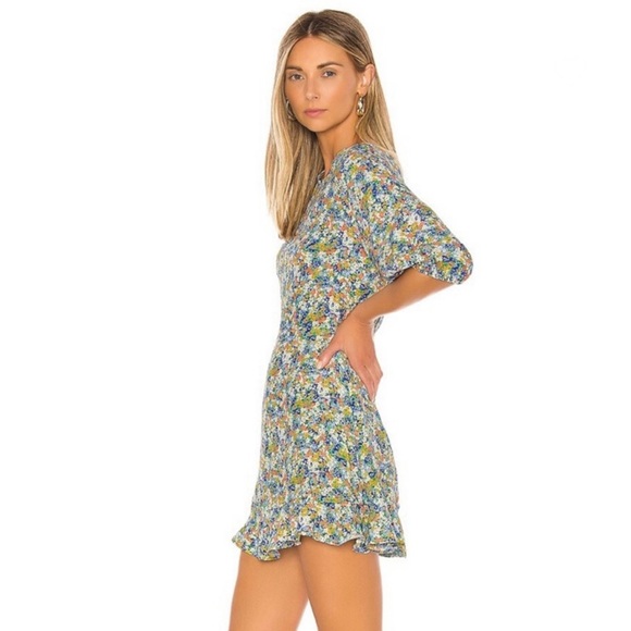 NEW FAITHFULL THE BRAND REVOLVE FLORAL PRINT MINI DRESS - Picture 4 of 9